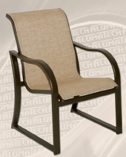 C-955 Cayman Line- Sled Based Sling Chair Miterback
